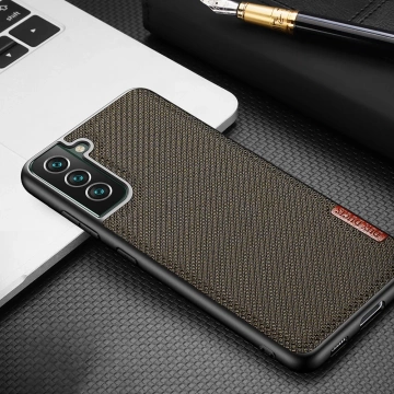 Dux Ducis Fino case cover covered with nylon material for Samsung Galaxy S22 green