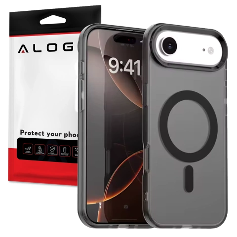 Puzdro Apple iPhone 17 Air – matný kryt MagSafe s ochranou šošovky, tenký a odolný voči poškriabaniu, perfektne sedí – Alogy Skinny MatteCase™ čierny