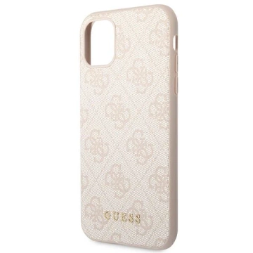 Etui Guess GUHCN61G4GFPI na iPhone 11 6,1" pevné puzdro 4G kovové zlaté logo