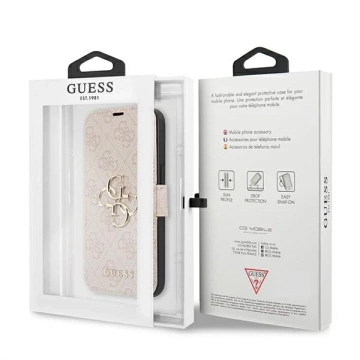 Etui Guess GUBKP13X4GMGPI для iPhone 13 Pro Max 6,7" книга 4G Великий металевий логотип