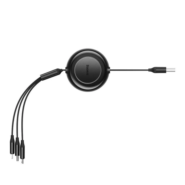 Baseus Bright Mirror 2 3in1 USB Kabel, Micro USB / Lightning / USB-C, flach, 3.5A, 1.1m (schwarz)