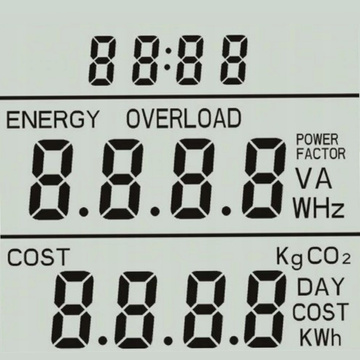 Wattmeter počítadlo prúdu merač spotreby energie napätie pre zásuvkový kontakt Digitálny s bielym displejom