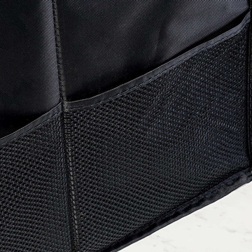Car organizer trunk bag trunk XXL trunk 6 pockets for phone book drinks tissues Black 2x headrest holder