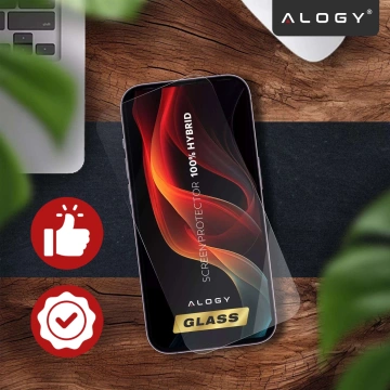 Hybridní sklo pro Realme 11 Pro 5G / Pro Plus Screen Protector Alogy Flexi Glass 9H Case Friendly Flat Screen Cover