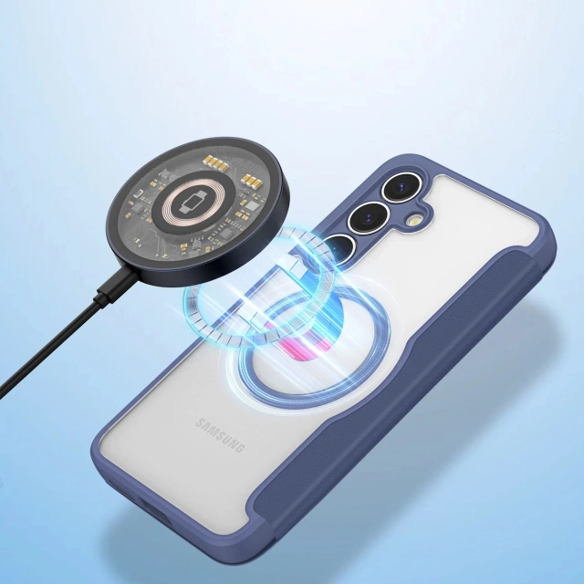 Pouzdro MagSafe pro Samsung Galaxy S25 Dux Ducis Skin X Pro modré