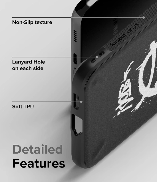 Ringke Onyx Design odolný TPU kryt pro Samsung Galaxy S22 (S22 Plus) černý (Graffiti)