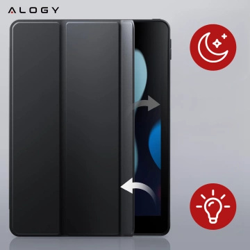Puzdro na Apple iPad 10.2 9 Gen 8/7 2021/2020/2019 Smart Pencil Case Alogy TPU Kryt na tablet Čierne sklo