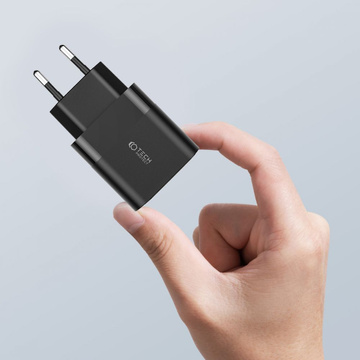 C30W 2portová USB-C nástěnná nabíječka - USB PD30W / QC3.0 černá