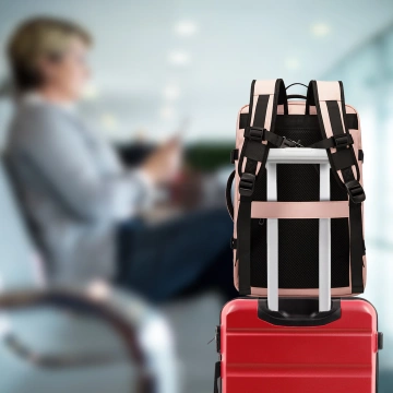 Дорожній рюкзак Bange BackPack бізнес розширюваний рюкзак Містка сумка для ноутбука 17.3" з USB портом Чорний