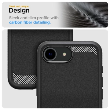 Puzdro Spigen Rugged Armor Mag MagSafe pre iPhone 16e, matné, čierne