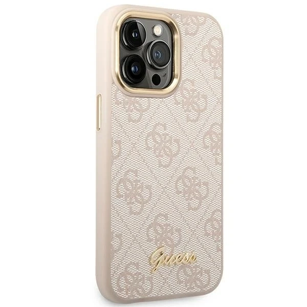 Etui Guess GUHCP14XHG4SHP für Apple iPhone 14 Pro Max 6,7" różowy/pink Hard Case 4G Vintage Gold Logo
