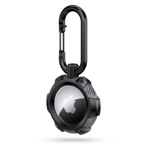 Чохол TpuCarbon брелок з карабіном для Apple AirTag Black