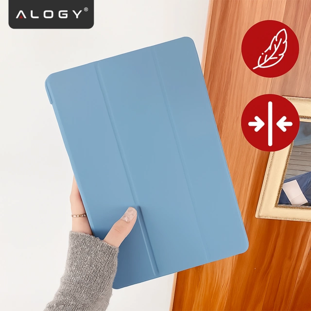 Etui do Apple iPad 11gen. 11" 2025 / 10gen. 10.9" 2022 Ochronne Hybrydowe z Miejscem na Rysik, Składana Okładka, Funkcja Podstawki, Alogy HybridBook™ Case – Błękitne
