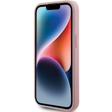 Originální pouzdro GUESS Hardcase GUHCP15SHG4SGP pro iPhone 15 (Fixed Glitter Big 4G / růžové)
