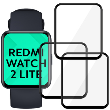 3x гнучкий скляний 3D Alogy Screen Protector Pro для Xiaomi Redmi Watch 2 Lite Black