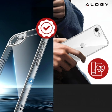 Puzdro pre Apple iPhone 16 Pro Max Alogy Anti-Shock Hybrid Case pre MagSafe Transparent