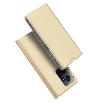Dux Ducis Skin Pro Case pro Xiaomi Redmi Note 12 Cover Flip Card Wallet Stand Gold