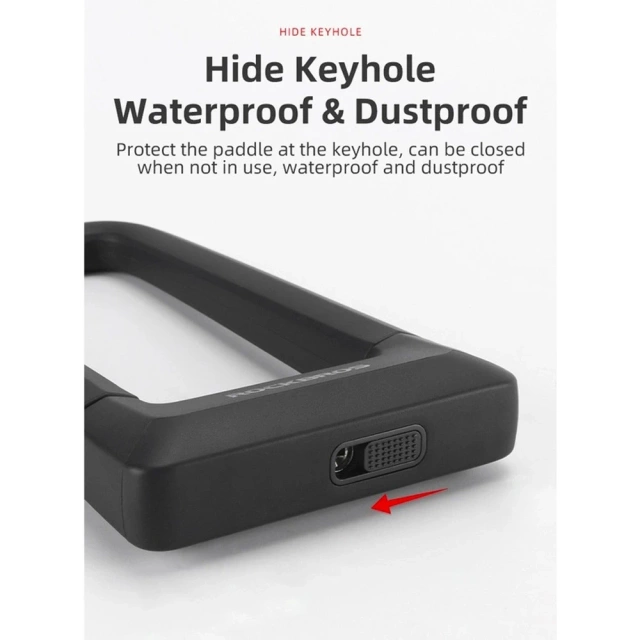 Rockbros RKS626 U-lock bicycle lock - black
