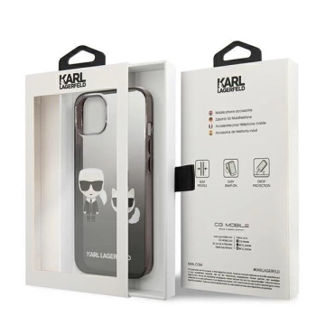 Karl Lagerfeld KLHCP13STGKCK iPhone 13 mini 5,4" pevný obal czarny/black Gradient Ikonik Karl
