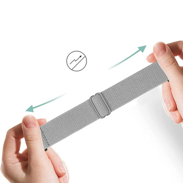 Flexibilní řemínek Univerzální nylonový alogický nylonový řemínek na chytré hodinky 22 mm šedý