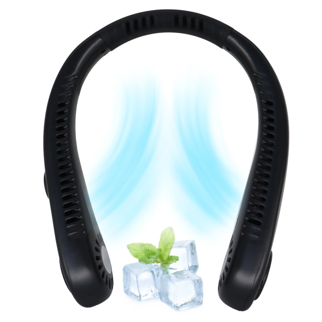 Alogy BreezeNeck™ krčný ventilátor mini cirkulátor s displejom 1500 mAh čierny