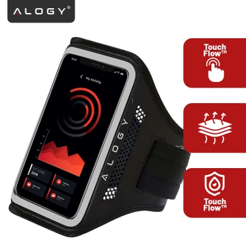 Běžecké pouzdro Alogy WaterProof Sport ArmBand vodotěsné pouzdro na ruku pro telefon 6,7 palce černé