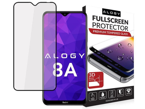 Szkło Alogy Full Glue case friendly do Xiaomi Redmi 8A Czarne