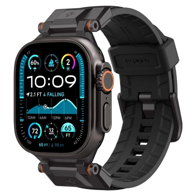 Pasek Opaska Spigen DuraPro Armor do Apple Watch 42-49mm - Czarny Black Edition