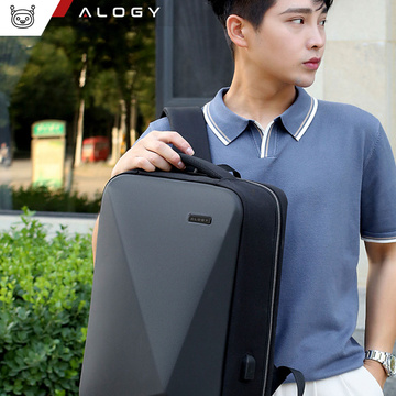 Протиугінний рюкзак Alogy Urban Safe для ноутбука 15,6" з портом USB великий водонепроникний унісекс чорний