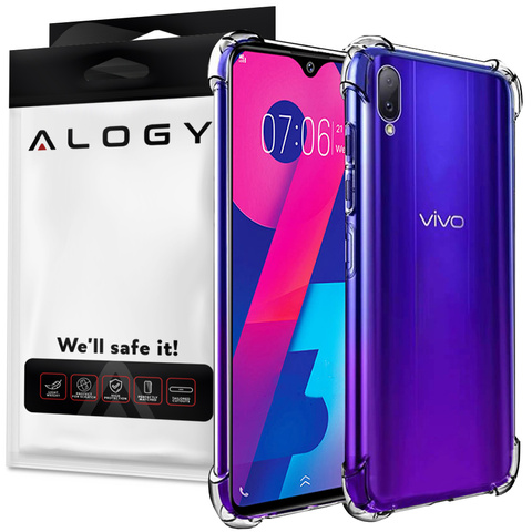 ShockProof Alogy Silicone Armor Case for Vivo Y93 Transparent
