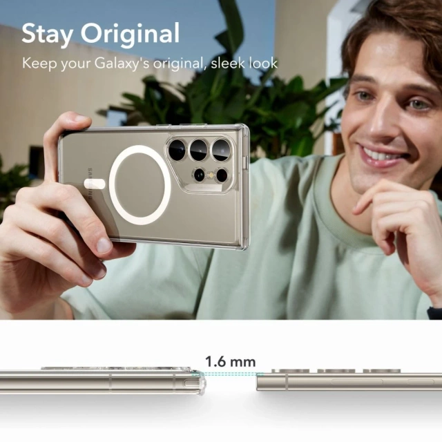 Etui ESR CH Halolock Magsafe pre Samsung Galaxy S24 Ultra Clear