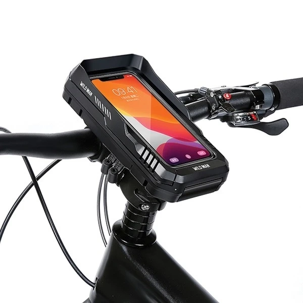Wildman FK4 Bike Handlebar Bag Waterproof Phone Bag Black