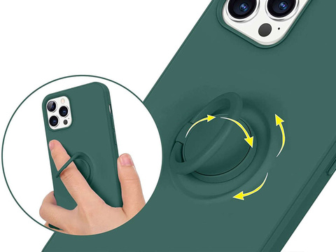 Silikonový obal Ring Ultra Slim Alogy pro iPhone 12/12 Pro 6.1 Green