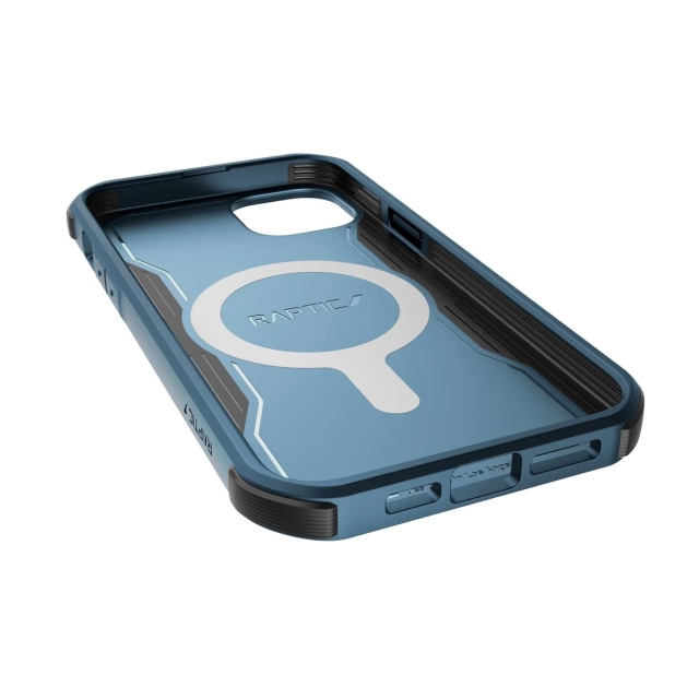 Raptic Fort Case for iPhone 14 Plus with MagSafe blue armored case