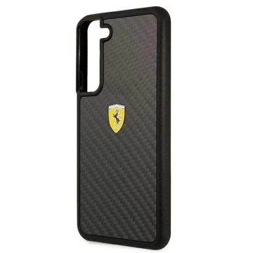 Pevné puzdro Etui Ferrari FEHCS22MFCAK do Galaxy S22 S906 On Track Real Carbon czarny/black