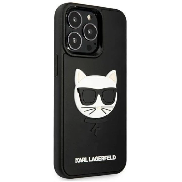 Karl Lagerfeld KLHCP13LCH3DBK 13 Pro / 13 6,1" černé/černé pevné pouzdro 3D Gumová Choupette