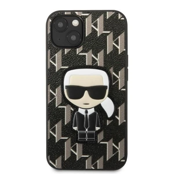 Захисний чохол для телефону Karl Lagerfeld KLHCP13SPMNIKBK для Apple iPhone 13 Mini 5.4" hardcase чорний/чорний Monogram Ikonik Patch