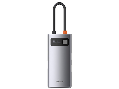 Концентратор 4w1 Baseus Metal Gleam Series, USB-C до USB 3.0 USB 2.0 HDMI USB-C PD