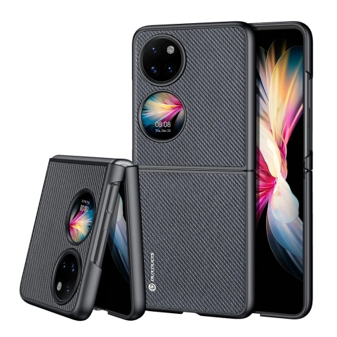Kryt pouzdra Dux Ducis Fino potažený nylonovým materiálem Huawei P50 Pocket black
