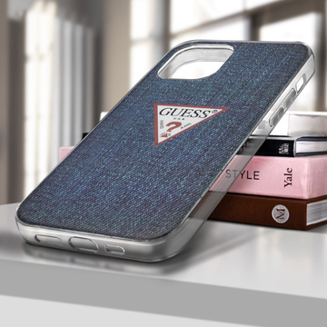 Guess GUHCP12SPCUJULDB iPhone 12 mini 5,4" granatowy/tmavomodré pevné puzdro Jeans Collection