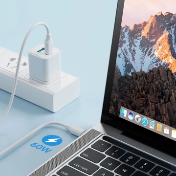 Joyroom cable USB-C - USB-C 480Mbps 60W 1m white (S-CC060A9)