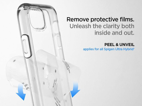 Spigen Ultra Hybrid case for Apple iPhone 11 Crystal Clear alogy glass