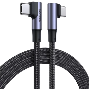 Uzelený uhlový kábel USB typu C – rýchle nabíjanie USB typu C Príkon 100 W 5 A 1 m čierny (US335 70696)