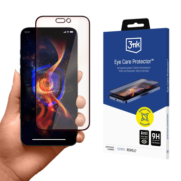 Szkło hartowane Anti-Blue Light do Apple iPhone 16 Pro - 3mk Eye Care Protector