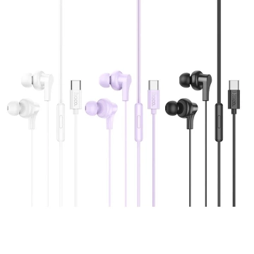 HOCO Wired Headphones Type C with Microphone M114 Black