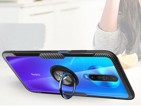 Alogy Ring Holder Clear Armor Case для Xiaomi Redmi K30 / Poco X2 Black Alogy Glass