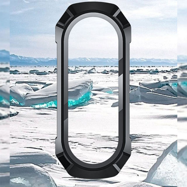 2-in-1 protective case with built-in glass for Xiaomi Mi Band 7 / 7 NFC Alogy Classic Case Black