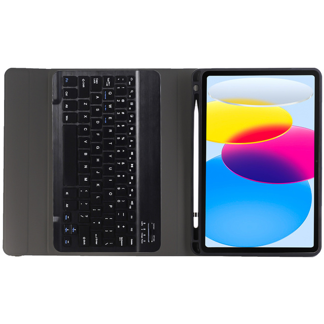 Etui ochronne z klawiatura bezprzewodowa Alogy Keyboard Case z miejscem na rysik do Apple iPad 11 2025 / iPad 10.9 2022 Czarne