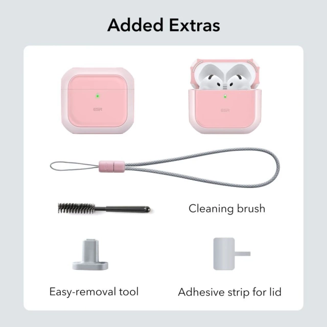 Etui ESR Orbit HaloLock MagSafe do AirPods 4 Różowe