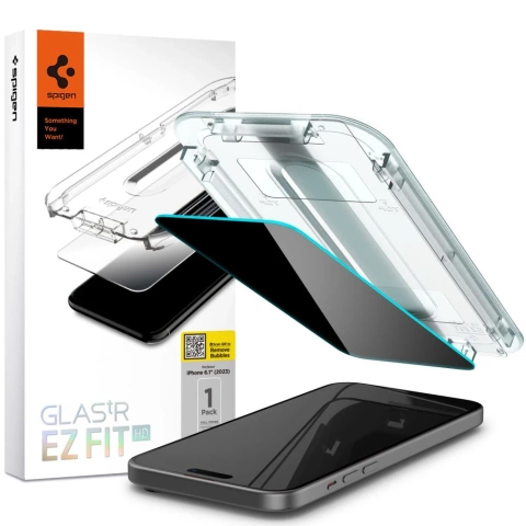 Szkło hartowane Spigen Glas.tR ”Ez Fit” do Apple iPhone 15 / 16 Privacy
